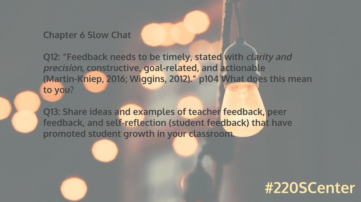 joslynkatz's tweet photo. Feedback--teacher, peer, self--so essential to growth! What has worked? What should change? How can we do it? @GroveAve220 #220SCenter https://t.co/4irRUxLGyh