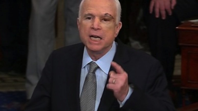 John McCain no longer the darling of the left, bash him for brain cancer