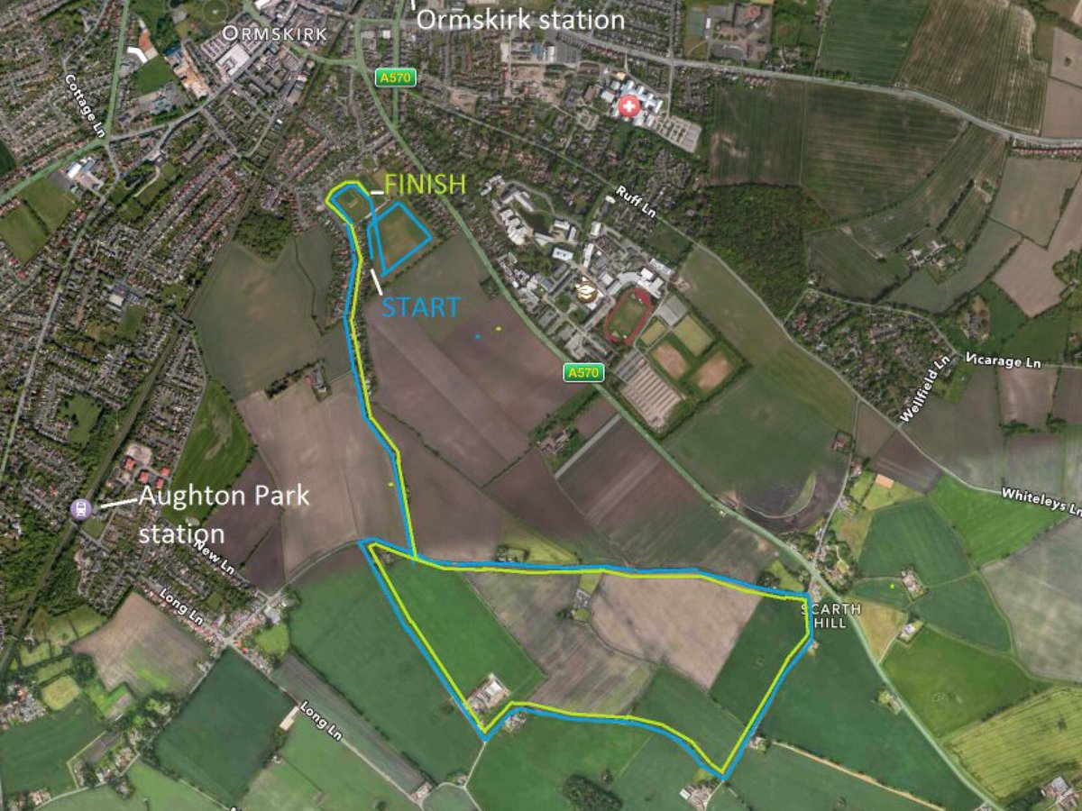 For those who've never entered the Ormskirk 10k before here is a map highlighting the route.