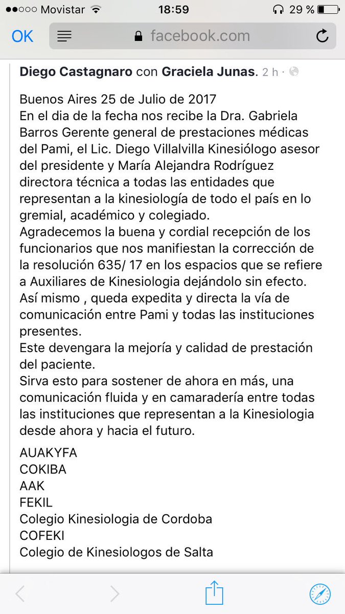 JorgeMurua67's tweet photo. Felicitaciones a las autoridades  Kinesicas q pudieron poner las cosas en su lugar . NO AL EJERCICIO ILEGAL NO AL INTRUSISMO !!#PAMIESCUCHA https://t.co/5JFLK9nS2P