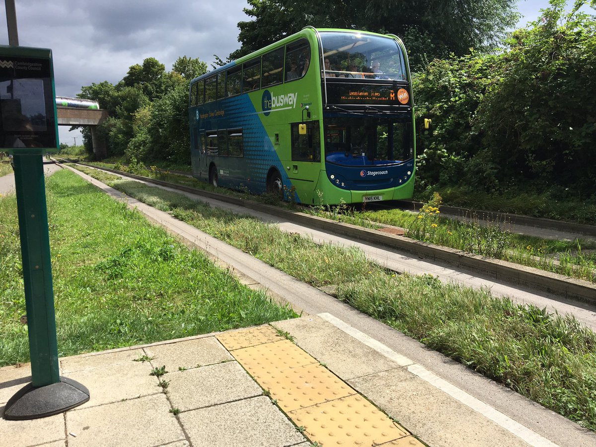 JessZoeFoster's tweet photo. My first ride on the Cambridge #guidedbus today. 6 yrs on how's it going? Should it continue? Catch the report on @BBCCambs @ 7/8am tomorrow https://t.co/O1NW3ucDr3