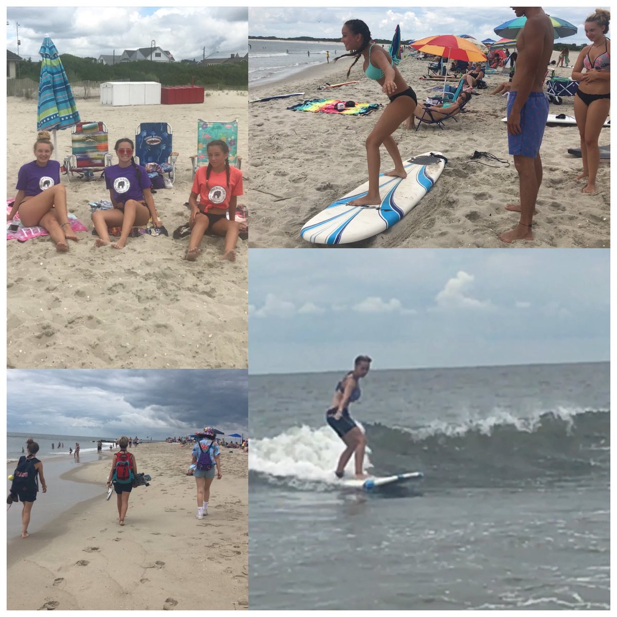 SkateGirlsTribe's tweet photo. Surf Camp is now in session! Skate Girls Tribe are ripping the waves in Cape May, NJ! #spacycloud #skategirlstribe #NewJersey #CapeMay https://t.co/z6YKkT8caP