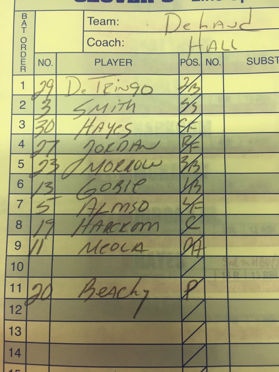 DeLandSuns's tweet photo. 30 minutes until game time against the Scorpions at Sanford Memorial - here's today's lineup #SunsBaseball https://t.co/ydLd6TW4Qk