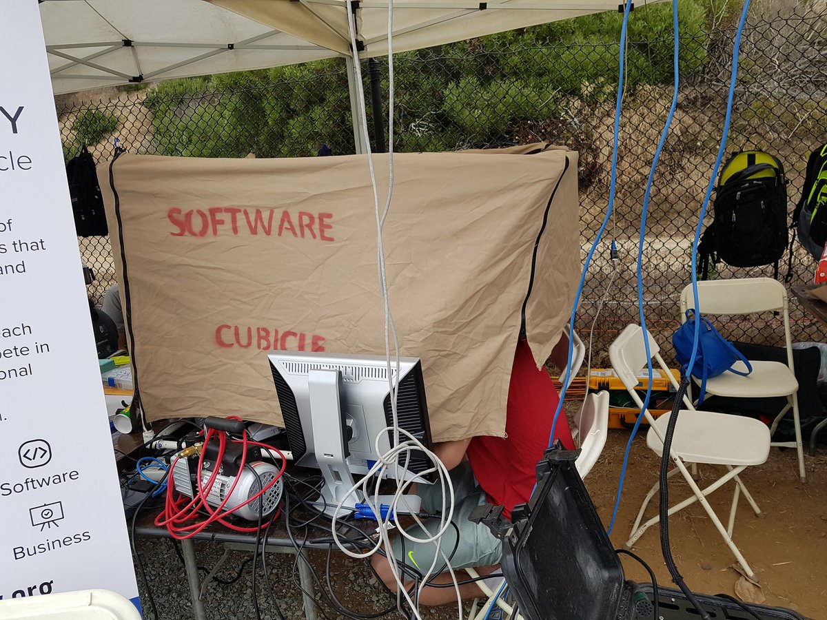 Sunlight can't stop our software team from working! #robosub2017