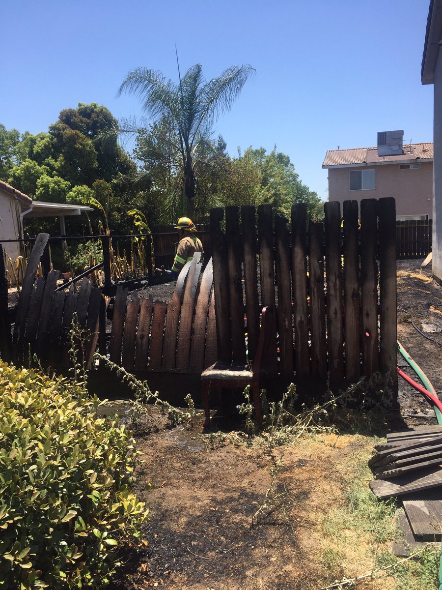 VisaliaFire's tweet photo. VFD crews responded to a structure fire in the 4000 block of West Elowin late this morning.  The first crew quickly contained the fire. https://t.co/L1XYQMqC7K