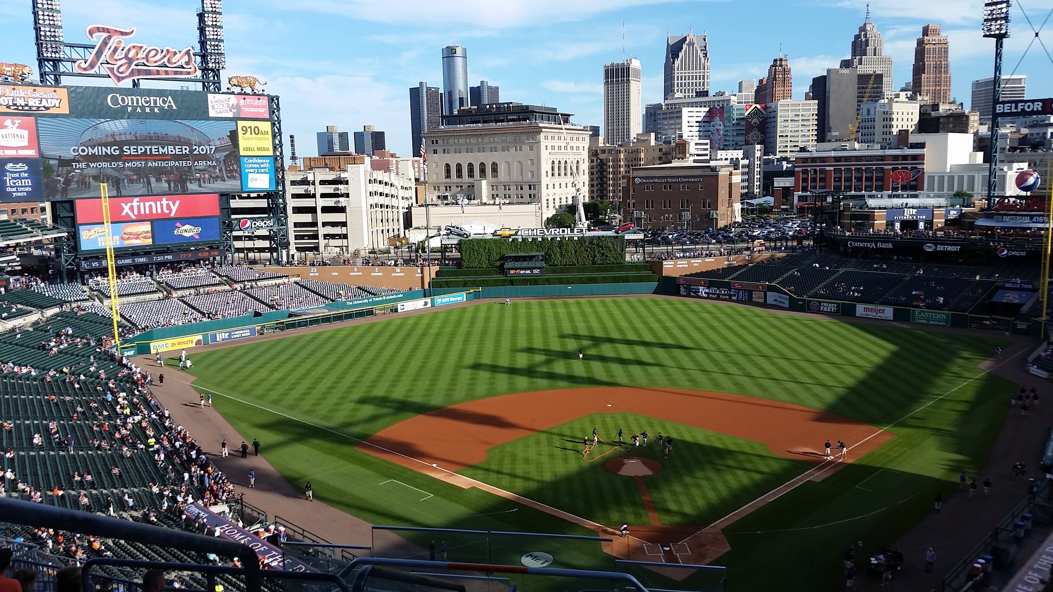 At Comerica Park for my birthday. Also, happy birthday to right-fielder Alex Presley!!! 