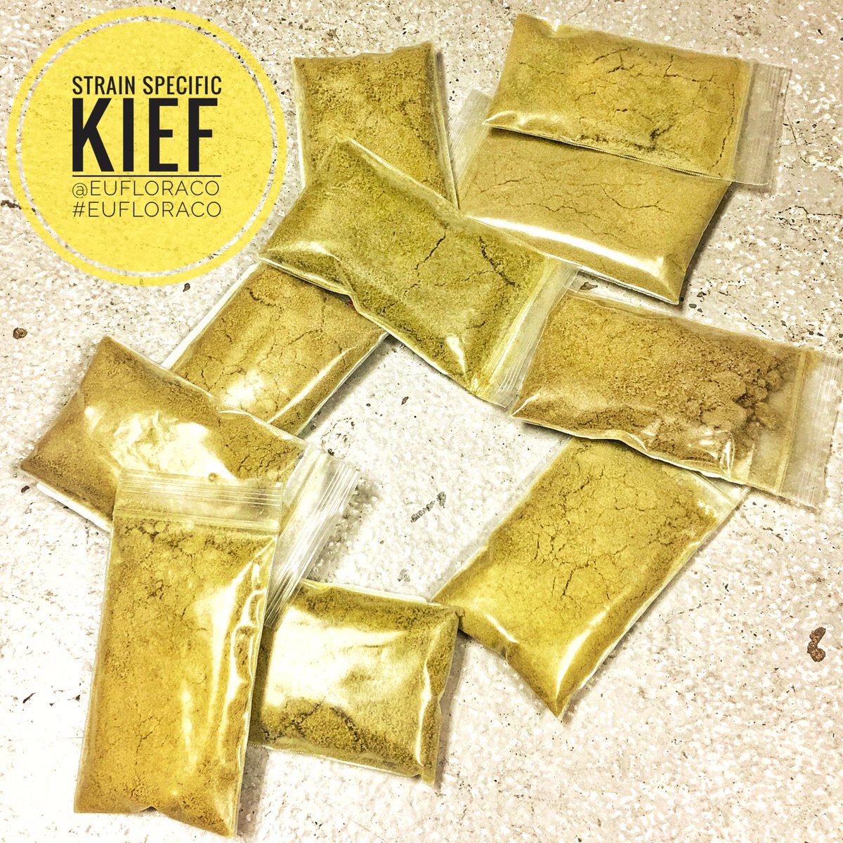 EufloraCO's tweet photo. Now serving strain specific #drysifthash aka #KIEF π available in #bluedream #flo #beardance #goldengoat #queenmothergoji & #skunkberry π€πΌπ https://t.co/nsaTB7NXjc