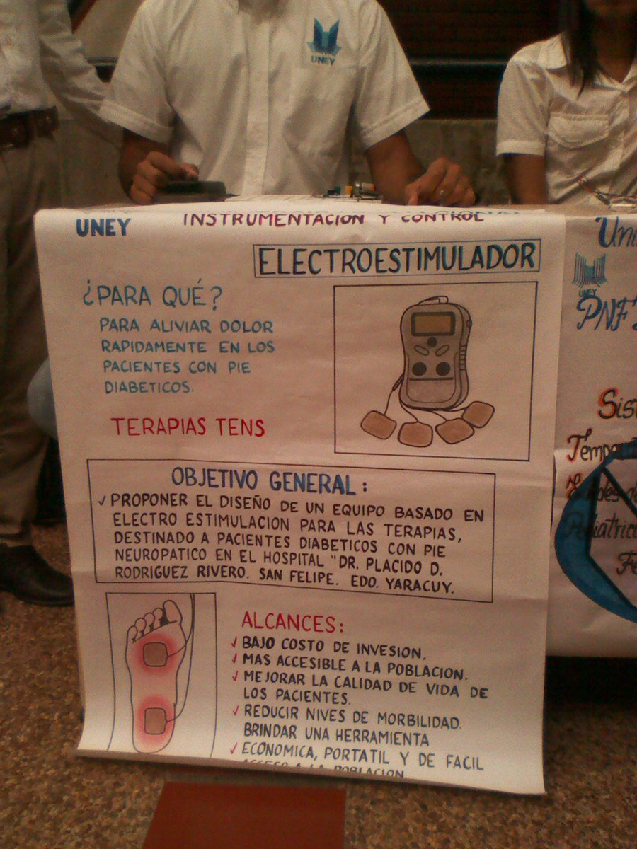 Electroestimulador del pie diabetico <a href="/MedozaWullian/">Wullian Mendoza</a> <a href="/JULIOLEONYARA/">JULIO LEÓN HEREDIA</a> <a href="/ciepe/">Fundación CIEPE</a> @Mppeuct @MPPEDUCACION <a href="/hugbelpsuv/">Hugbel Roa</a> <a href="/CBITYARBRUZUAL/">CBIT MCPIO.BRUZUAL</a> <a href="/NicolasMaduro/">Nicolás Maduro</a>
