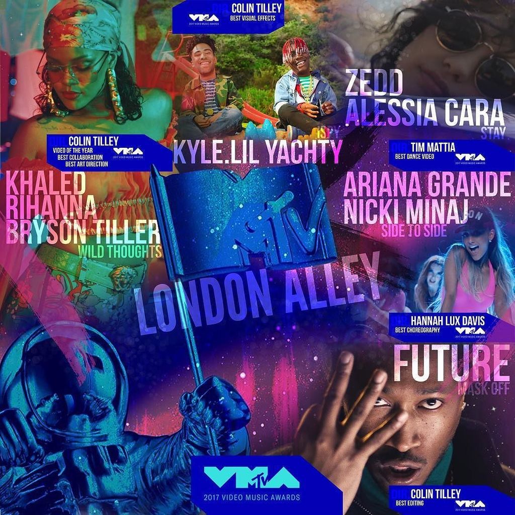 Congrats to the <a href="/londonalley/">London Alley</a> directors <a href="/colinseyes/">J</a> <a href="/hannahluxdavis/">HANNAH LUX DAVIS</a> &amp; <a href="/timmattia/">TIMMATTIA</a> (and everyone else involved) for their 2017 <a href="/MTV/">MTV</a> VMA nomina…