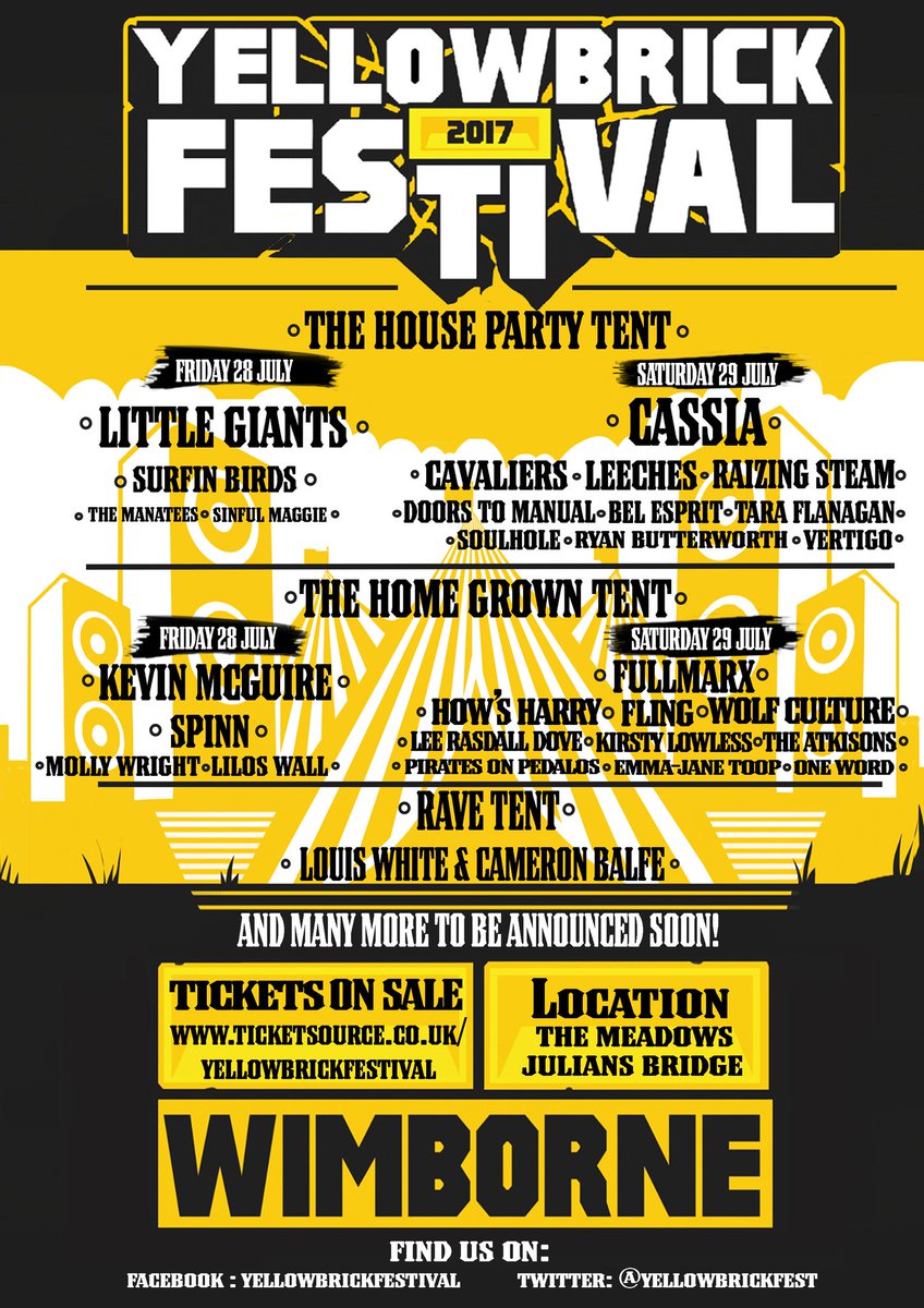 BugaliciousPR's tweet photo. We are proud to sponsor @YellowBrickFest this weekend - come along for #livemusic #dorsetfestival #streetfood #performingarts #wimborne https://t.co/AGjK1GR0ot