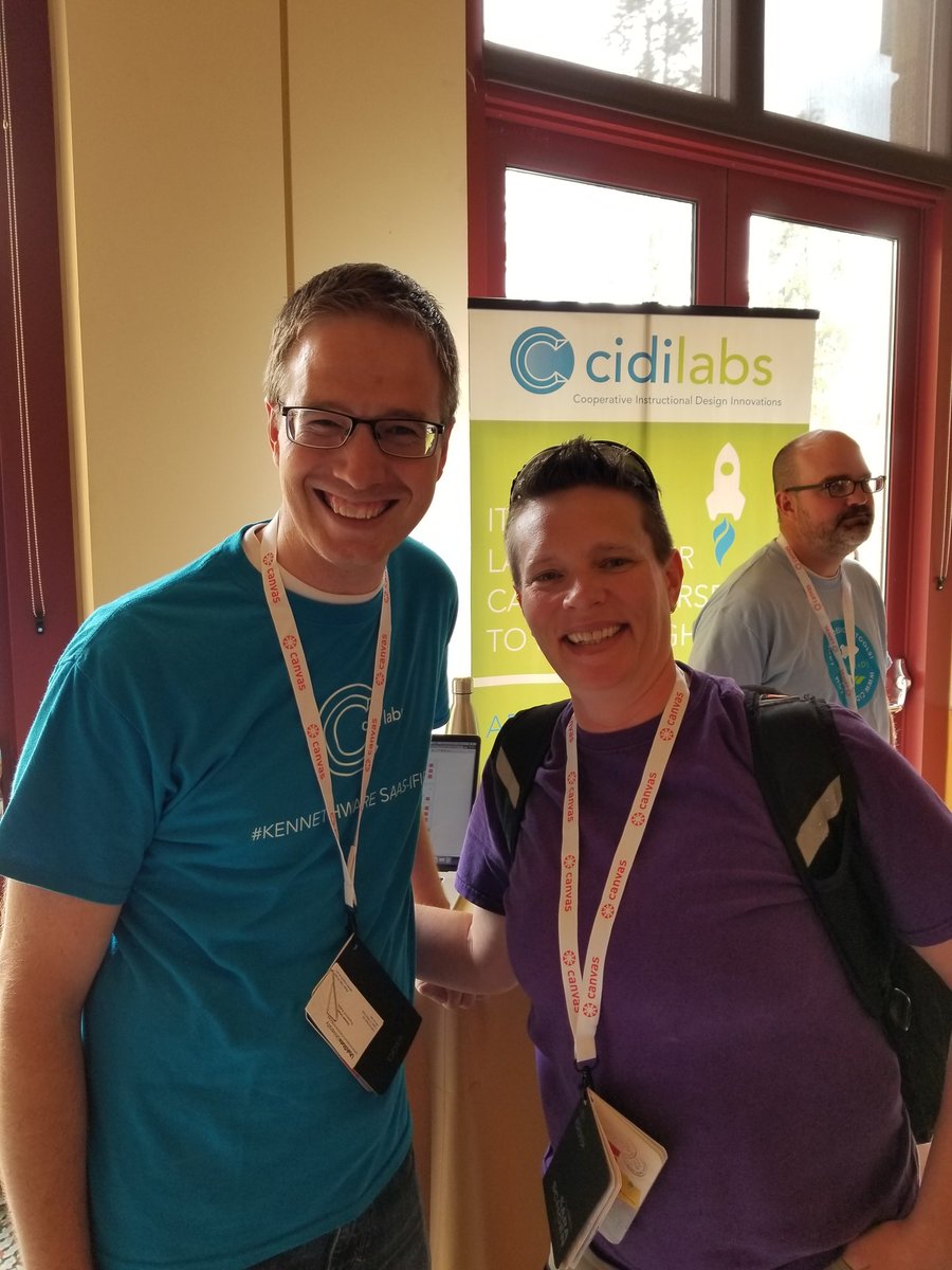saraschoen's tweet photo. The Creator (Kenneth) of Design Tools (formerly Kennethware). #InstCon17 #Kennethware #Keystone #CanvasLMS https://t.co/8modvM7ESH