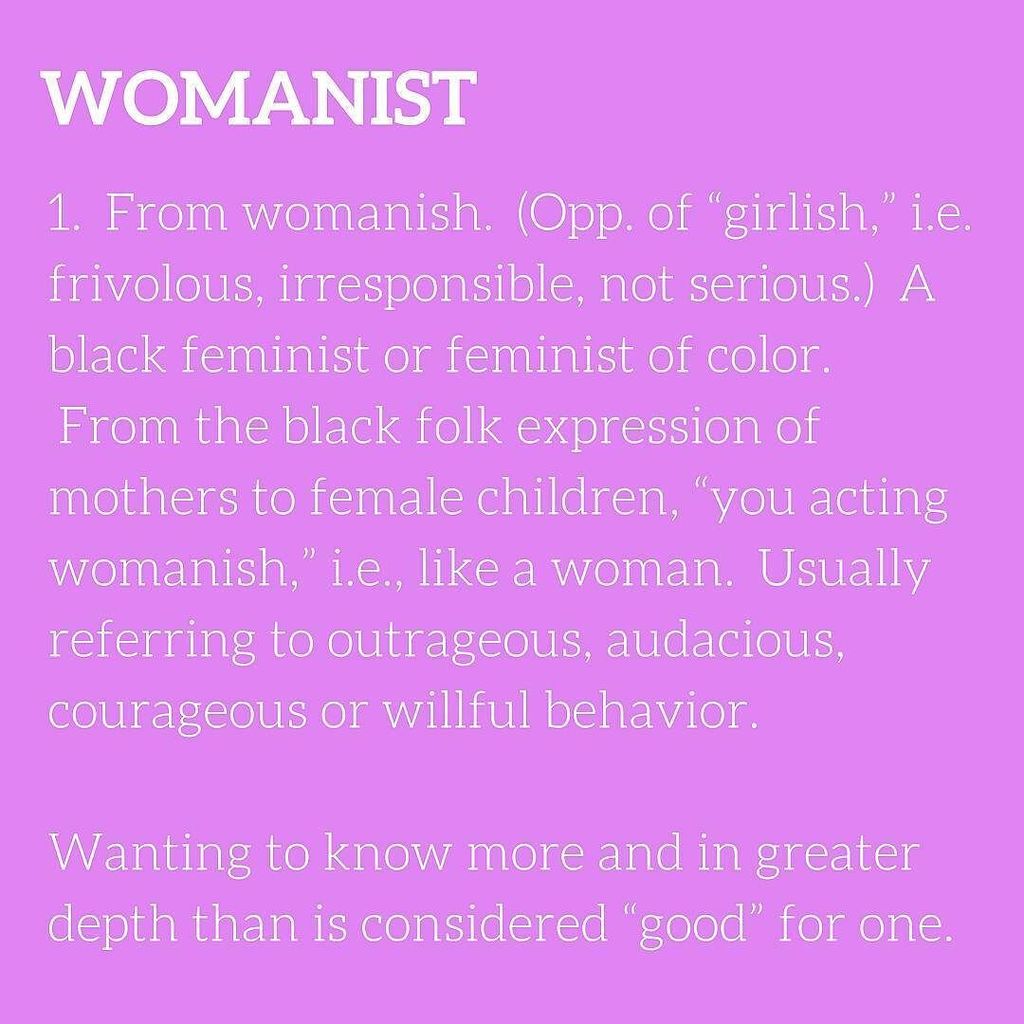 FiveDials's tweet photo. Womanist as defined in part by Alice Walker - 2/10 in our series on intersections between race and gender.
#fived… https://t.co/ujk5exu473 https://t.co/ds1gcnJsqa
