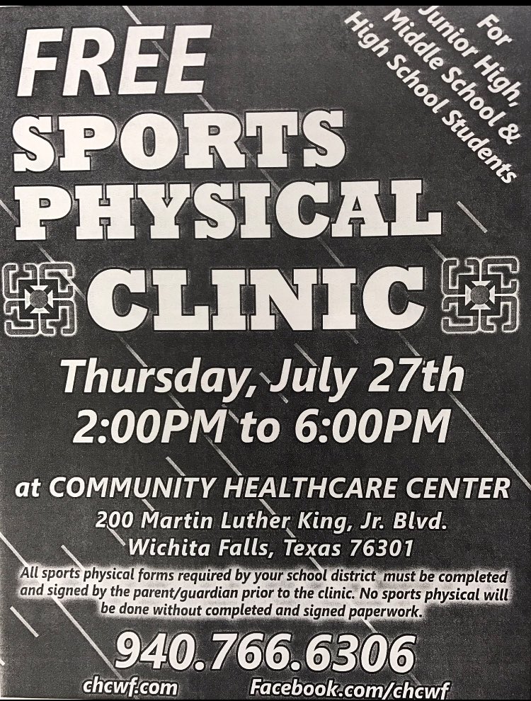 wfhs soccer on twitter free sports physicals this thursday must
