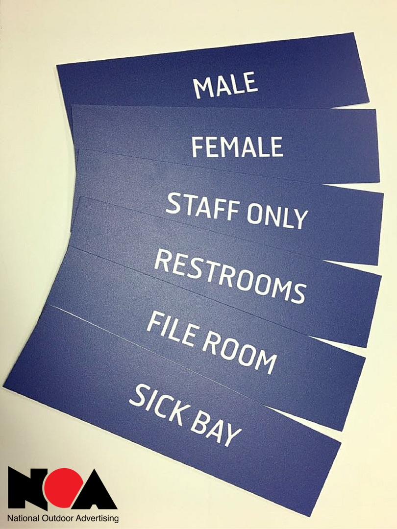 NOAJamaica's tweet photo. #PrintedToday: Some simple office signs out of PVC. Is there anything we can't print? π€π #FreshPrints #DoneByNOA https://t.co/UZ2Ert8TKx