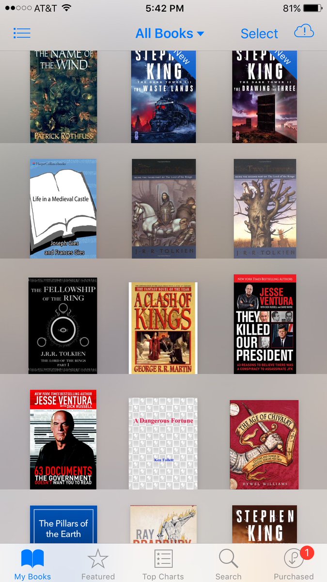 Miketrauma661's tweet photo. All the books I love involve swords and/ or #thedocuments https://t.co/dlwVCnX5fB