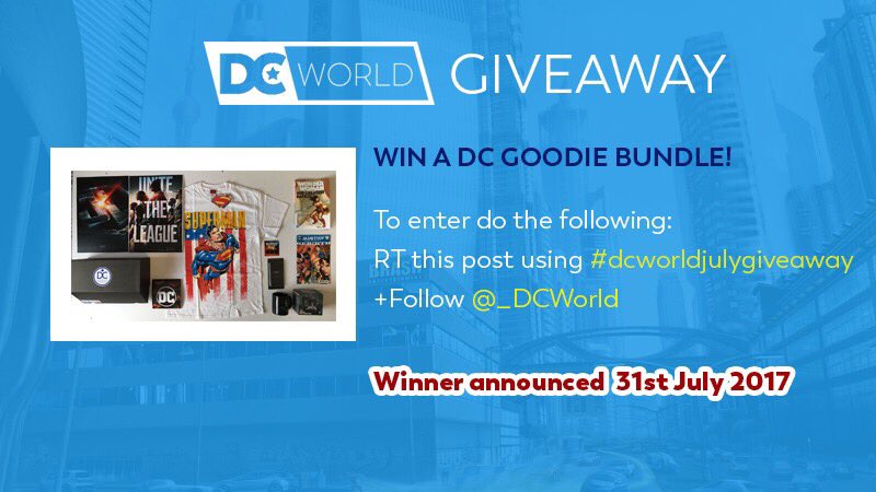 _DCWorld's tweet image. Win a BUNDLE of DC Comics goodies, to enter RT this post &amp;amp; use #DCWORLDJULYGIVEAWAY &amp;amp; Follow us. Winner announced July 31st.