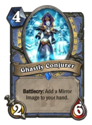 ThijsTCG's tweet photo. Two interesting new cards overnight. Hunter Legendary Professor Putricide (Who am I?) and Ghastly Conjurer for Mage. https://t.co/AJ2HePmawA