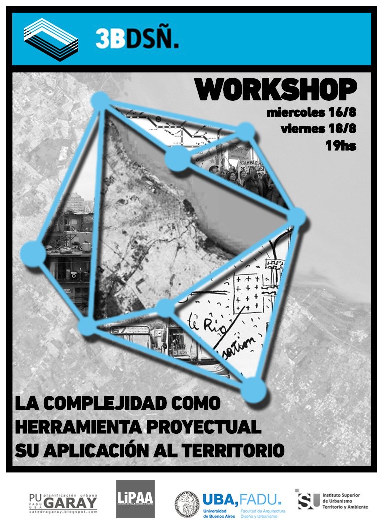 lipaarg's tweet photo. LA #COMPLEJIDAD COMO #HERRAMIENTA #PROYECTUAL. SU #APLICACIÓN AL #TERRITORIO // 16 y 18 de agosto 19hs // ¡Anotate! // #haybienal #hayLiPAA https://t.co/0aIqRKW38p