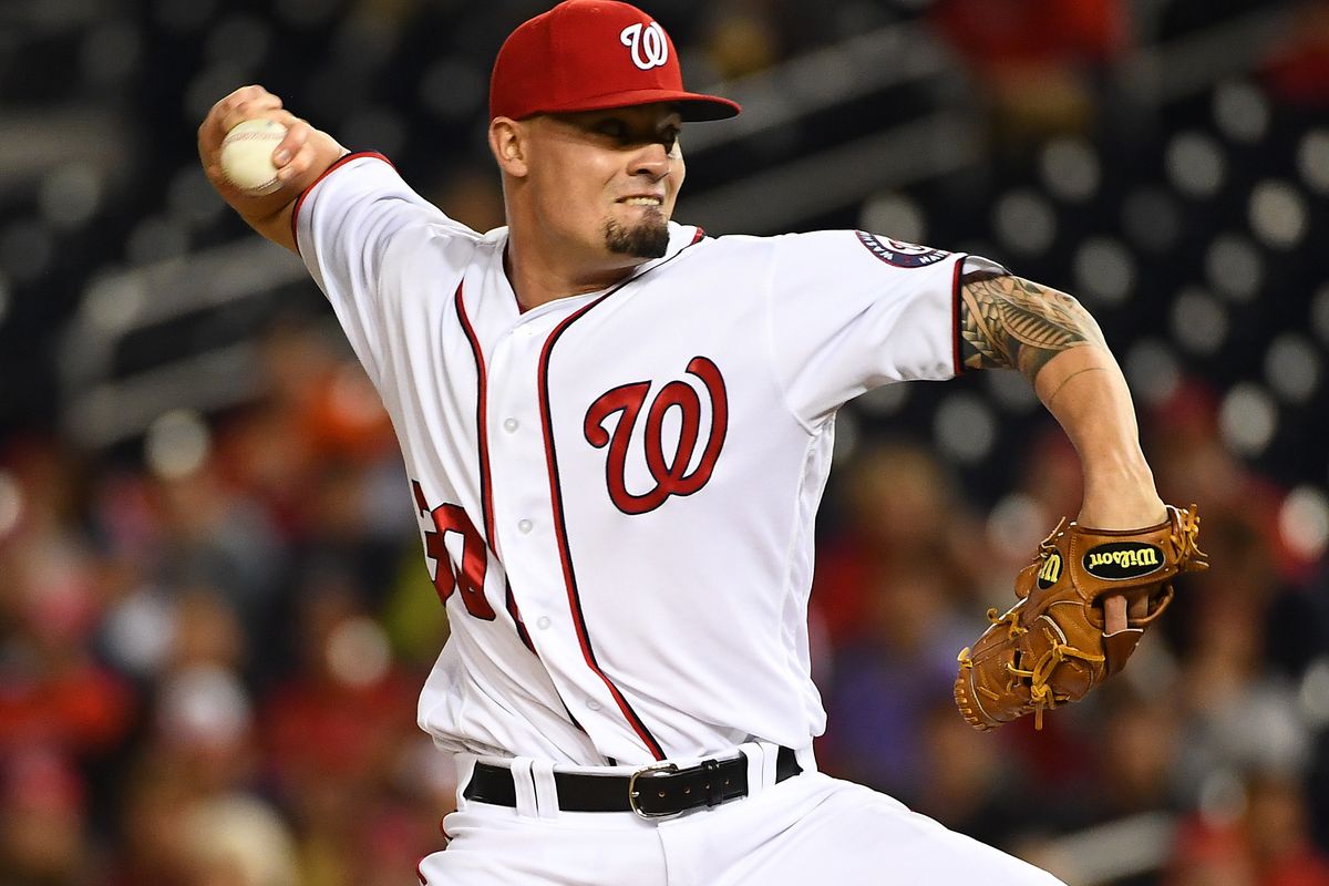 OOTPPadres's tweet photo. In need of left-hand pitching, the Padres trade Maurer, Jon Jay, &amp; Derek Norris to the Nats for Felipe Rivero, Oliver Perez &amp; Koda Glover. https://t.co/wNLWij3wmj
