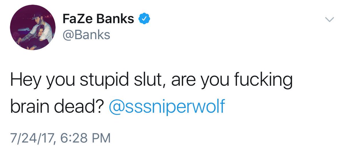 FaZe Banks on Twitter: "@brzywave @sssniperwolf Nope, this was a ...