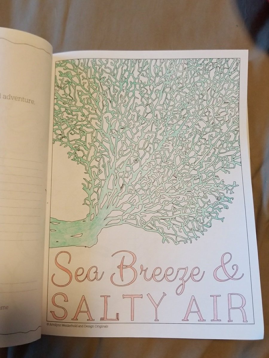 SeaStarPsych's tweet photo. Spent the afternoon #coloring. Best non-water #Mindfulness activity I know. #seacoloring #coralreefs #patience #teal https://t.co/Xw5gjVT7Kh