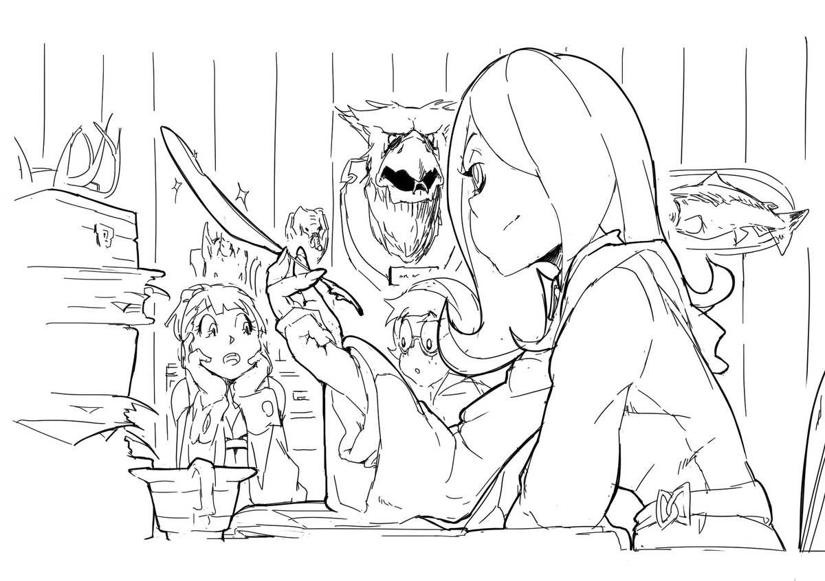 Susie and her pen. #LittleWitchAcademia 