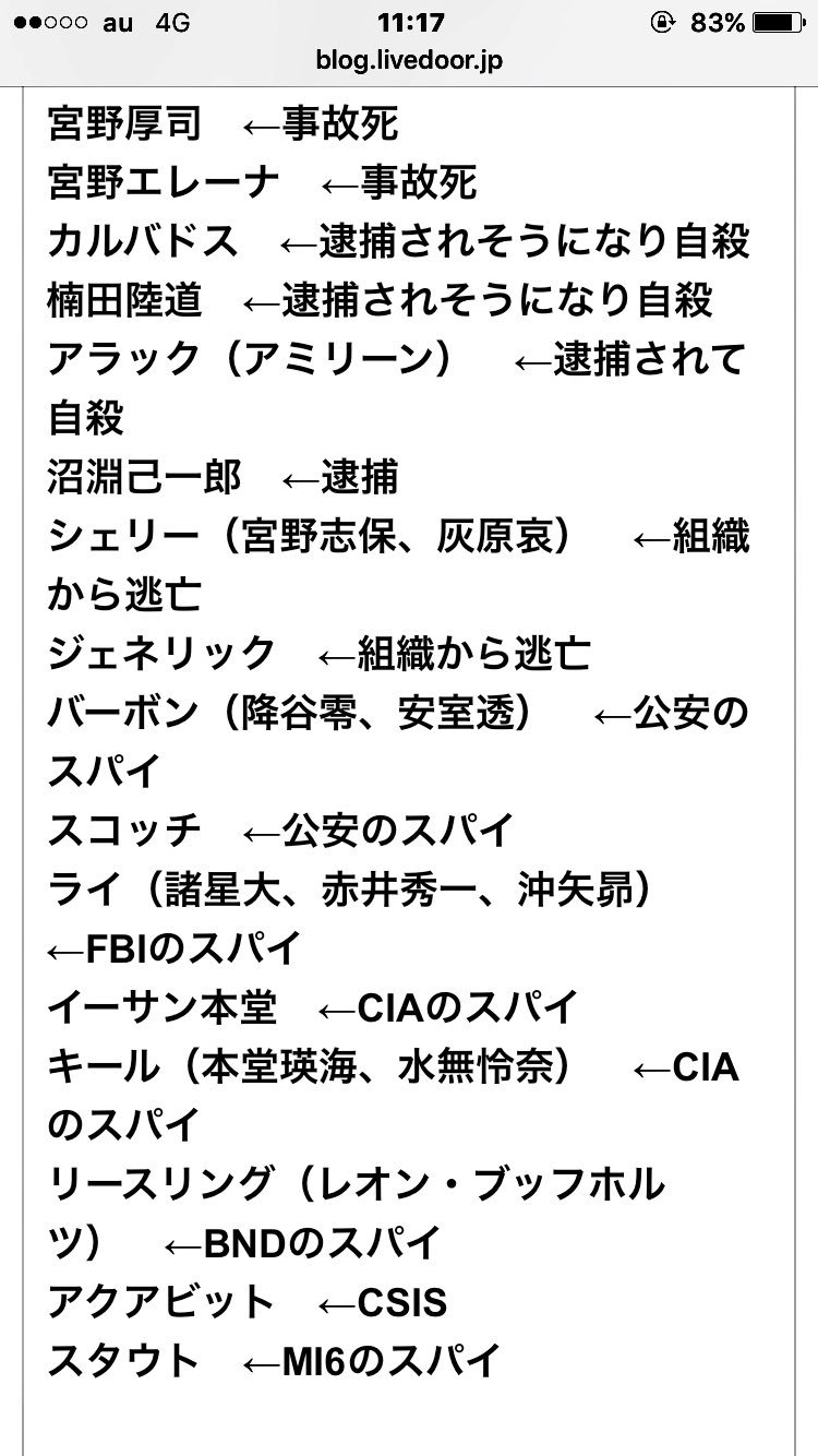 ぽ よ A 名探偵コナンの黒の組織無能すぎて草 特にジン T Co 3ovy2ogxyo Twitter