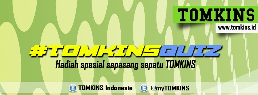 myTOMKINS's tweet photo. #TOMKINSQUIZ hadir lagi hari ini dengan hadiah spesial sepasang sepatu TOMKINS.

Semoga berunung... https://t.co/QXQhbslcll