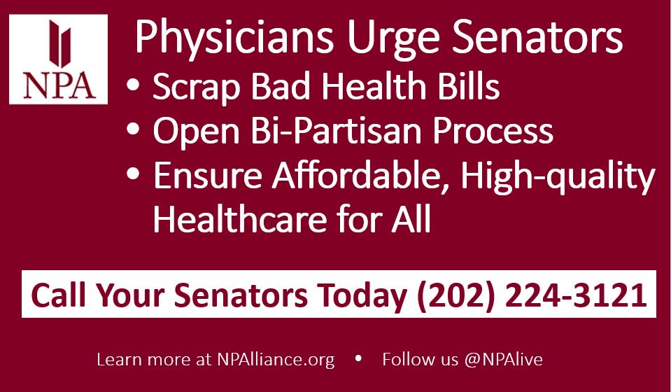 NPA Speaks Out on Senate Vote on Motion to Proceed with ACA Repeal ow.ly/jRyM30dURul #ProtectOurCare #KillTheBill #NoVote