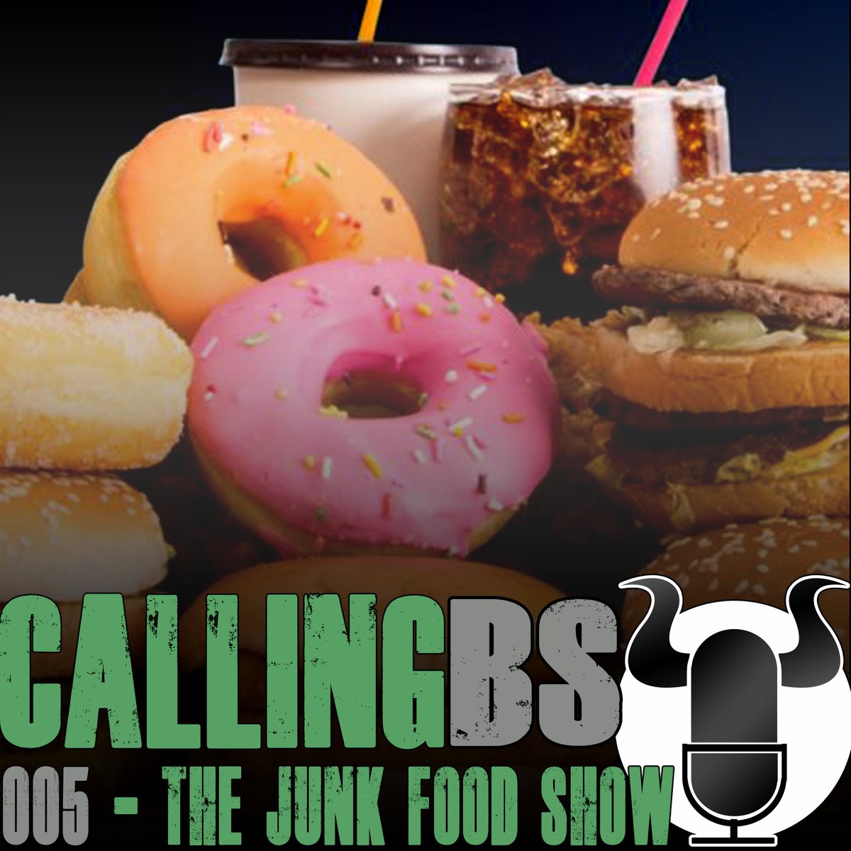 CallingBSshow's tweet photo. Ready to get FAT this weekend!? Download "The Junk Food Show" with special guest McKenna Warren this Saturday! #CallingBSwithBrandonandScott https://t.co/ClZqQVFucO