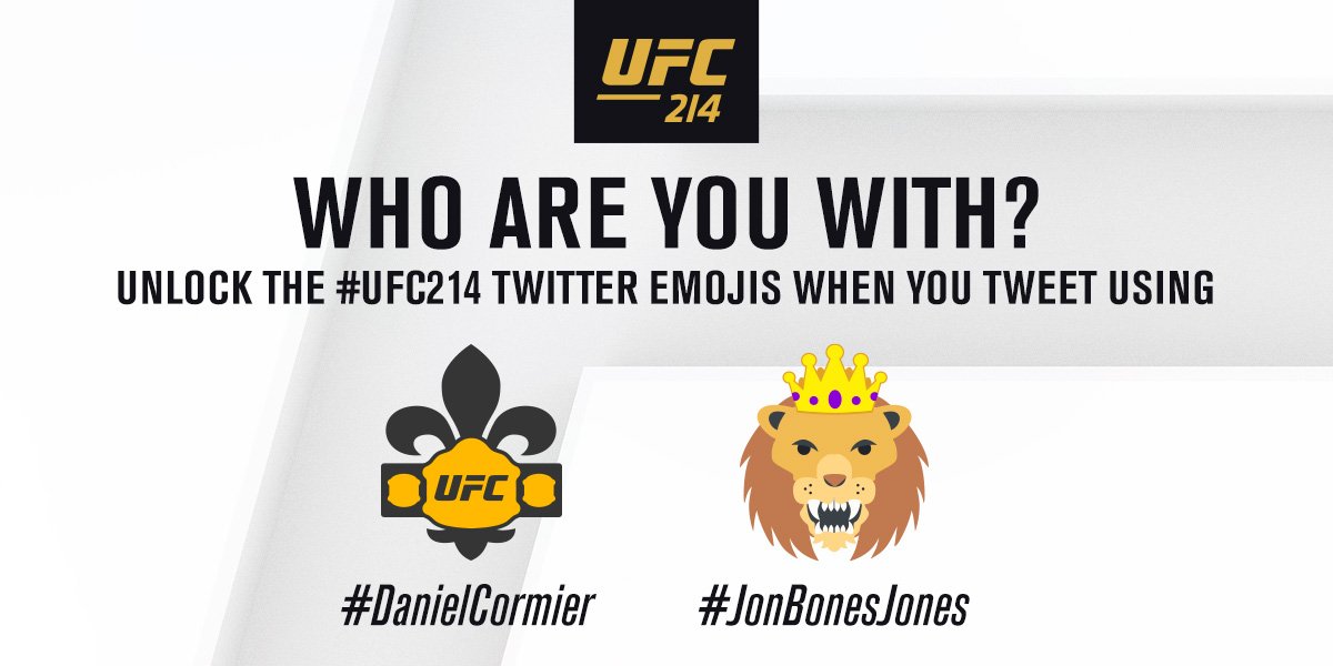 ufc's tweet photo. Who are YOU picking at #UFC214? 

Use #DanielCormier if you're w/ the champ, or #JonBonesJones if you expect to hear And New! https://t.co/4VoiACrLOG