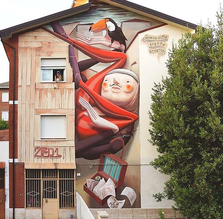 22mrr's tweet image. RT GoogleStreetArt: Street Art by Zed1 in Carpi Italy 

#streetart #art #arte