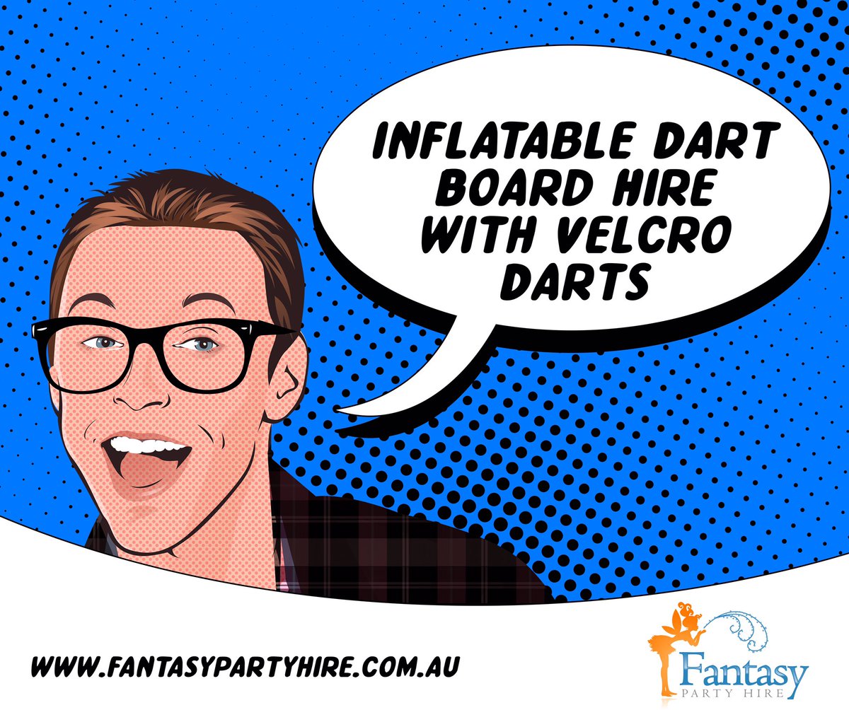 Fantasy_Hire's tweet photo. Get your party started with an Inflatable Dartboard with Velcro Darts for hire. Book today https://t.co/d7oimhgyjz https://t.co/3sBJG9h7CF