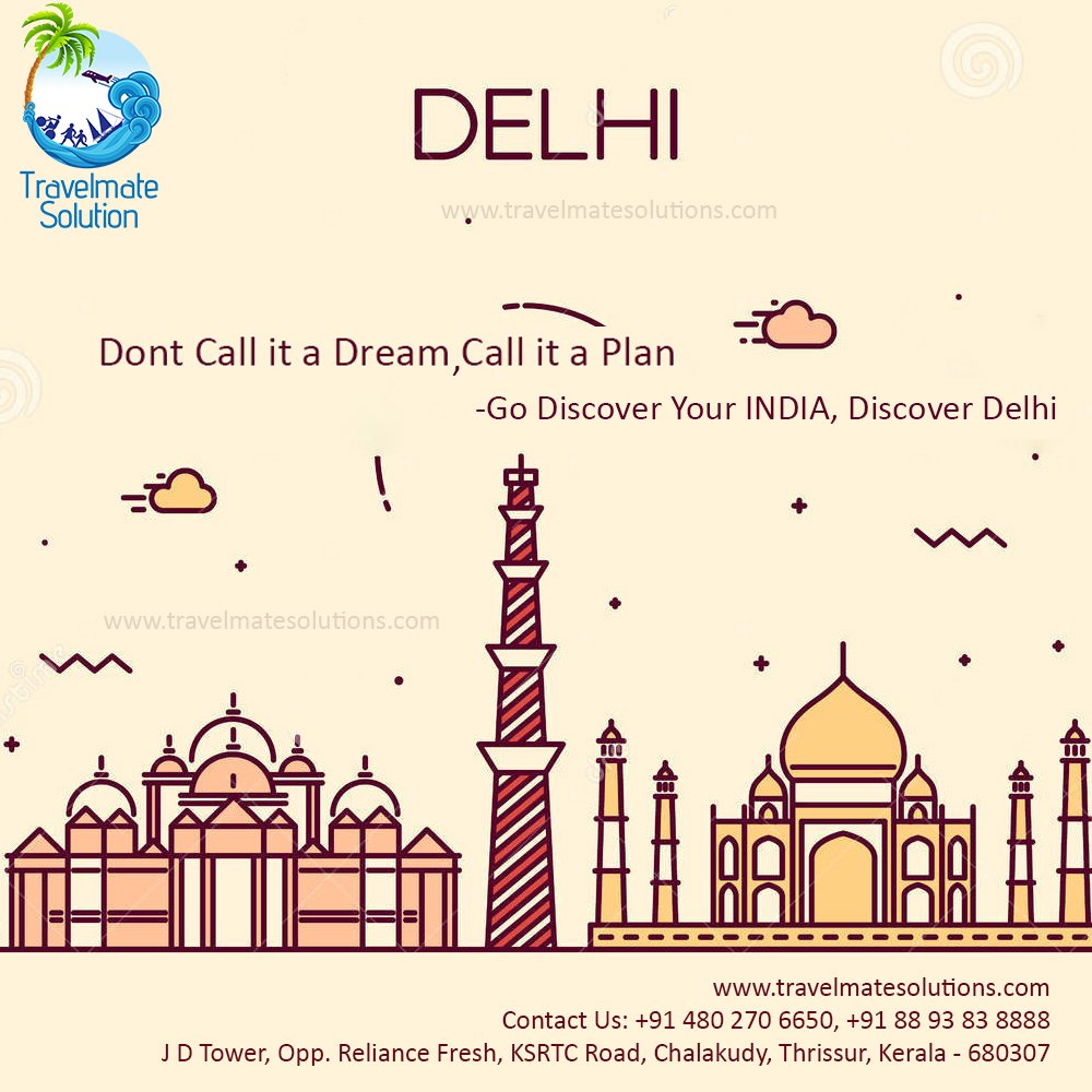 travelmatelive's tweet photo. DiscoverYourINDIA#DiscoverDELHI#TravelmateSolution#DelhiPackage
#Contact_us:88 93 83 8888, +91 480 2706650 https://t.co/ePBiJySxRc