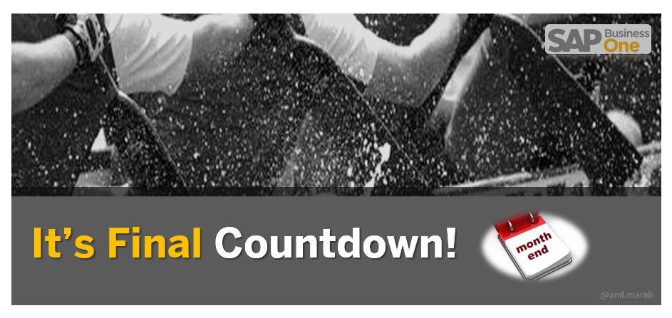 anil_marali's tweet photo. It’s time to gear-up as final countdown for July month-end has begun✨ 
Wish you all the best #SAPBusinessOne Team!!Cheers👍👍 https://t.co/NwodX7NrVr