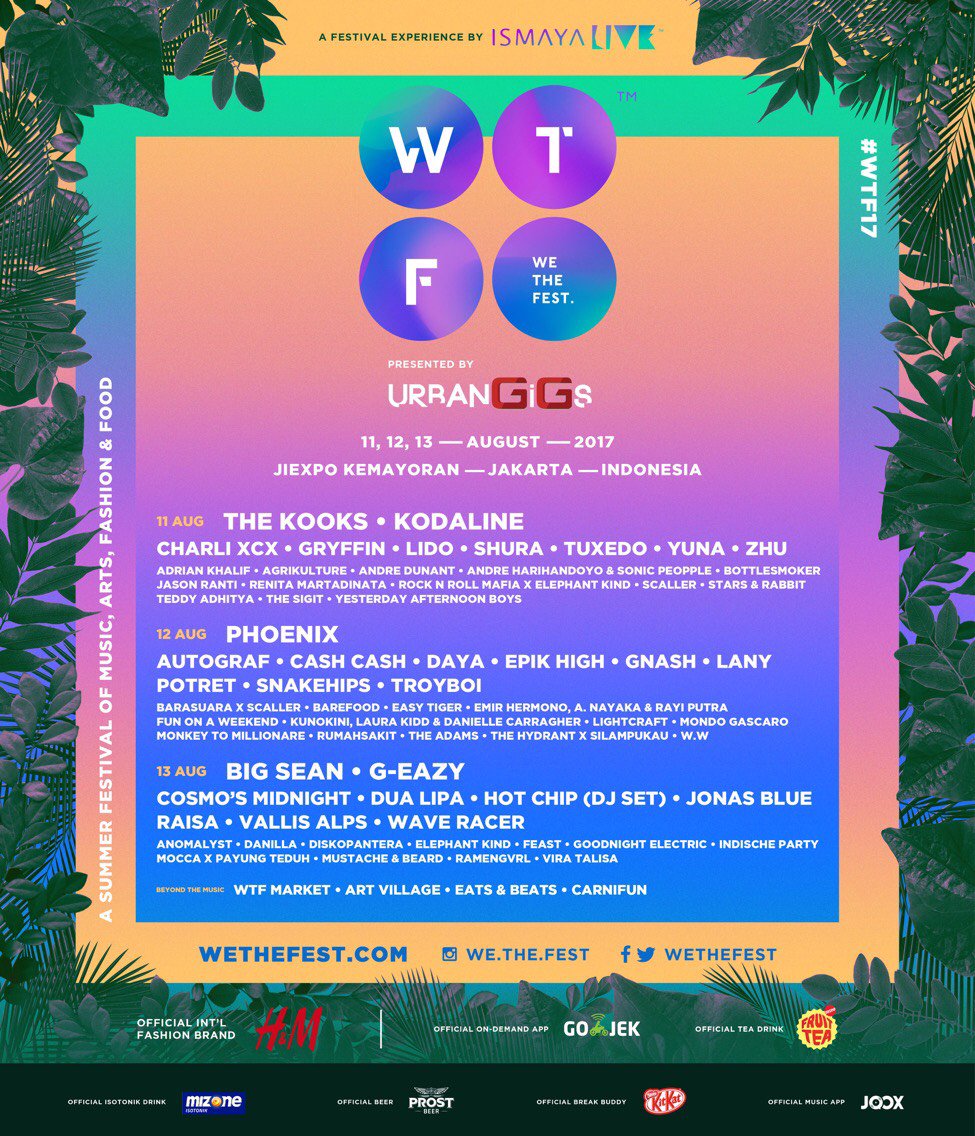 Prambors's tweet photo. We The Fest 2017 sebentar lg! Inget tanggalnya ya kawula muda, 11, 12 &amp; 13 Agustus 2017 di Jiexpo Kemayoran, Jakarta! Grab your ticket, now! https://t.co/DuBhE7pcss