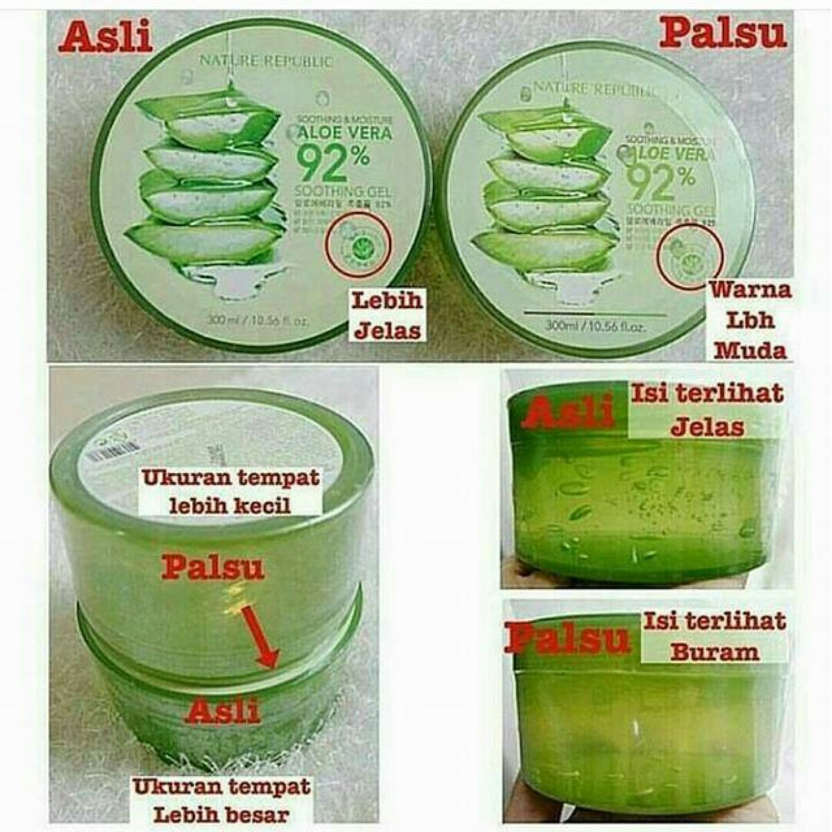 [HOT SALE] NATURE REPUBLIC Aloe Vera 92% favorit member EXO. Berat 300g, Harga 100k
Maanfaat banyak bisa diliat di photo. Kmu wajib punya