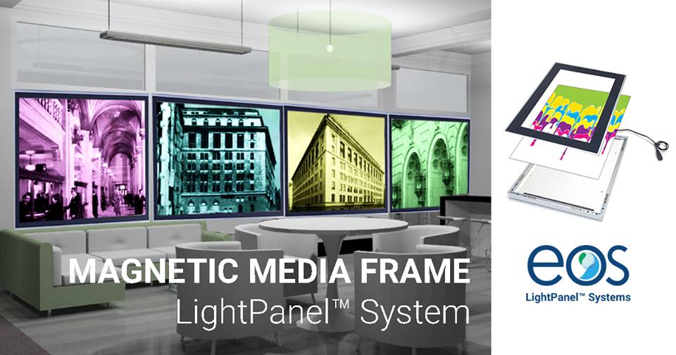 eoslightpanels's tweet image. The MAGNETIC MEDIA FRAME LightPanels™ was created to give designers options to display graphics in medium/small. #EOSLightPanel
