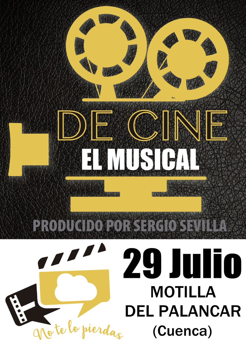 SSevillaMusical's tweet photo. Ahora sí... ¡Comienza la cuenta atrás para #DeCine!
Venta anticipada de entradas PUB TEMA en #MotillaDelPalancar 👈🎬🎤 https://t.co/PaI6S6x9Sw
