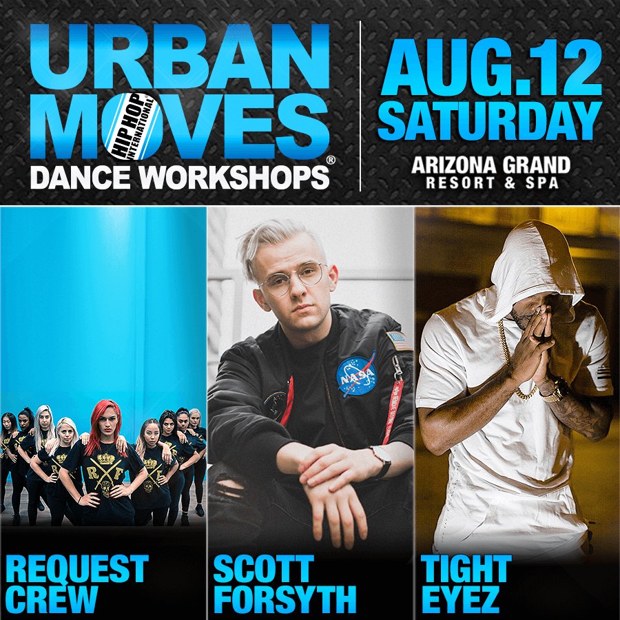 OfficialHHI's tweet photo. Hip Hop International 2017
Urban Moves Dance Workshops
Saturday, August 12th
Arizona Grand Resort & Spa
#HHI2017 #GoForGold2017 https://t.co/BA5nrmiYeV