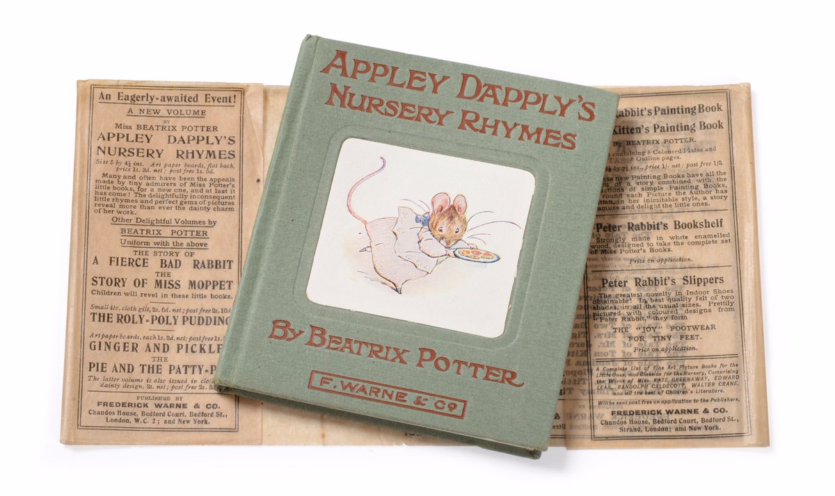 TennantsAuction's tweet photo. 1st edition of #BeatrixPotter #appleydapply in extraordinary condition up for auction 2nd Aug https://t.co/DHA0fXNeJE  #japan #peterrabbit https://t.co/oxQz8Rn1a5