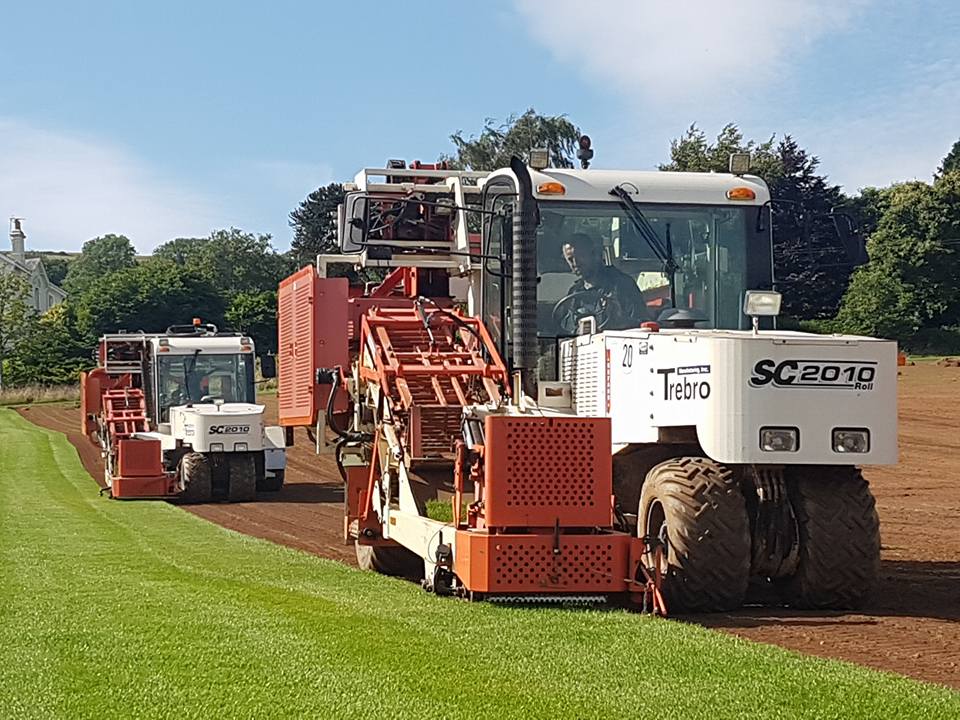 DevonTurf's tweet photo. We have TWINS. A second fully automatic #turf #harvester has arrived to increase our #harvesting capabilities. Thanks to #TrebroUK https://t.co/GxyAaPCTNp