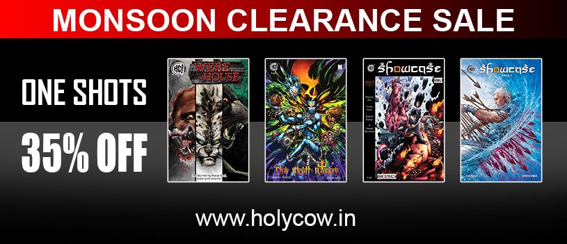WolverineGoel's tweet photo. The mega Monsoon clearing sale is still on givin heavy DISCOUNTS of 35% on all Holy Cow Graphic Novels! https://t.co/rRavQeBtxd @vimoh https://t.co/Xf1A6GAa4V