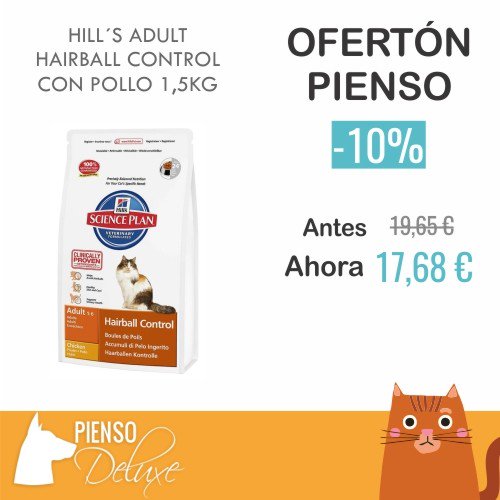 PiensoDeluxe's tweet photo. Ahorrate un 10% con la oferta de hoy y además controla las bolas de pelo en tus #gatos adultos https://t.co/yrP0tX0OhE 🐱 https://t.co/oEbFrljfrr