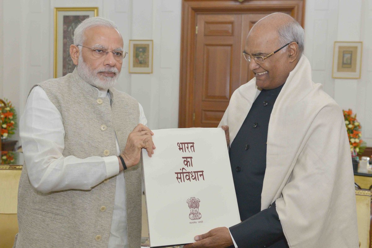 narendramodi's tweet photo. Called on Rashtrapati ji this morning. @rashtrapatibhvn https://t.co/qDCiKV7P45