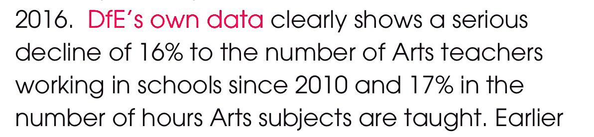 KennethTharp's tweet photo. The Sec. of State for Education wants "to ensure that schools have high-quality staff in the right subjects" yet DfE data shows... #EBacc https://t.co/rrm0MJ8zB9