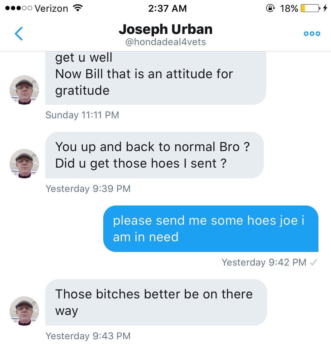BillRatchet's tweet photo. joe urban is my favorite person on the internet https://t.co/b7jBhRSvZl