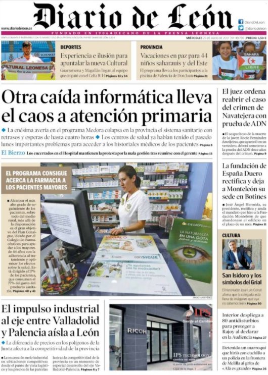 esRadio_CyL's tweet photo. 🗞️Las #portadas de los diarios @edigrup en #CastillayLeón. No te pierdas @DiarioCyLMundo, @diariodeleon, @diariodesoria y @correodeburgos. https://t.co/lhfTGRWaEW