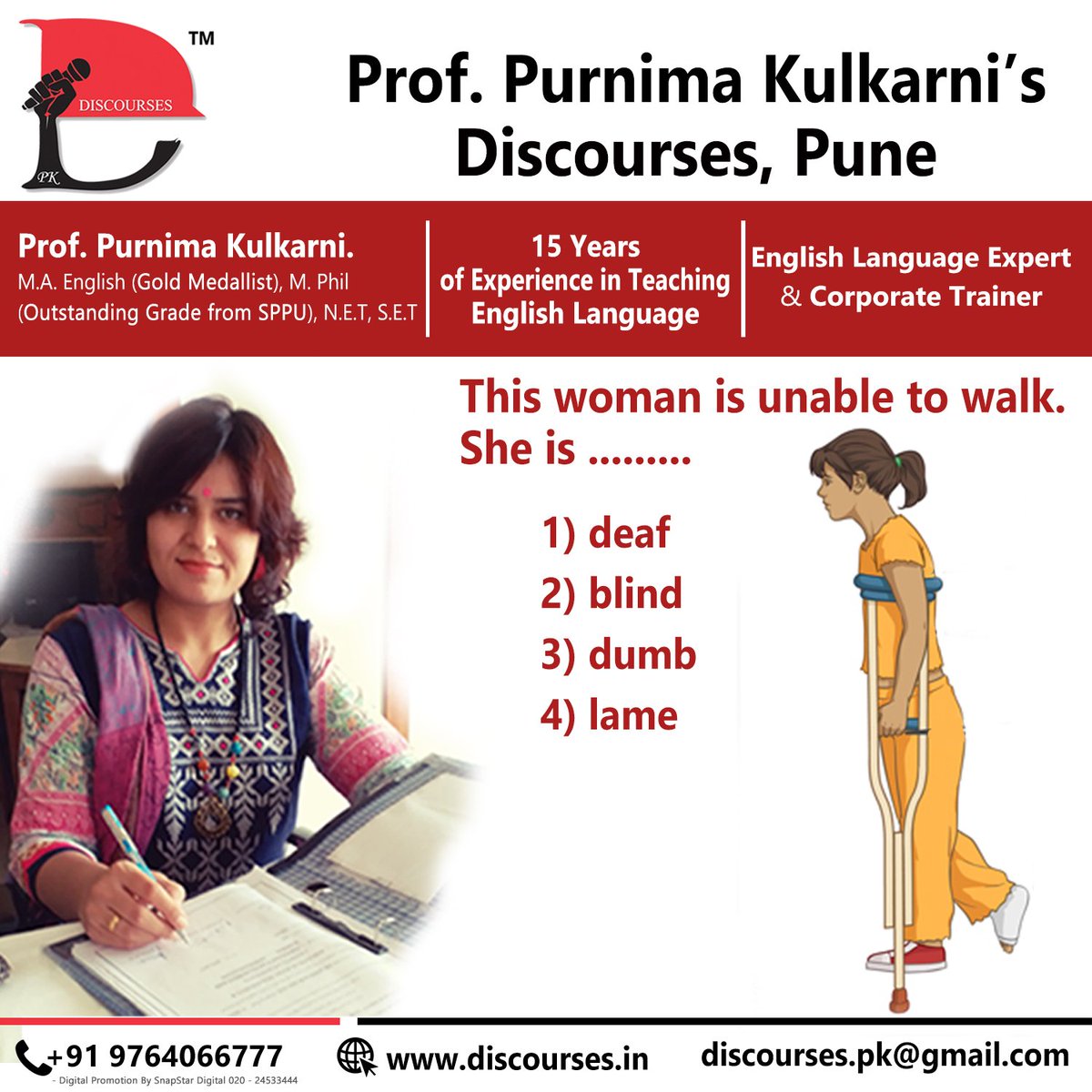 DiscoursesPune's tweet photo. Fill in the blank.
#Discourses #DiscoursesbyPurnimaKulkarni #DiscoursesPune #ProfPurnimaTrivediKulkarni #PurnimaKulkarni https://t.co/xht1inXDPW