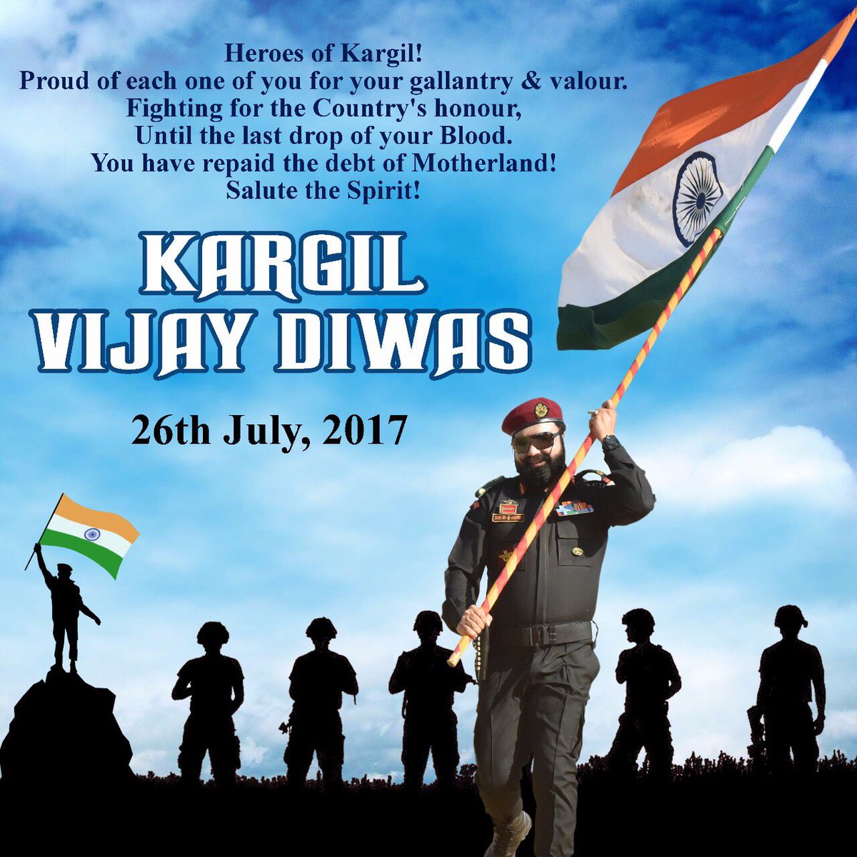 Take a moment to remember our brave brethren who laid down their lives for us. Jai Hind! Jai Hind Ki Sena! 🇮🇳 #KargilVijayDivas